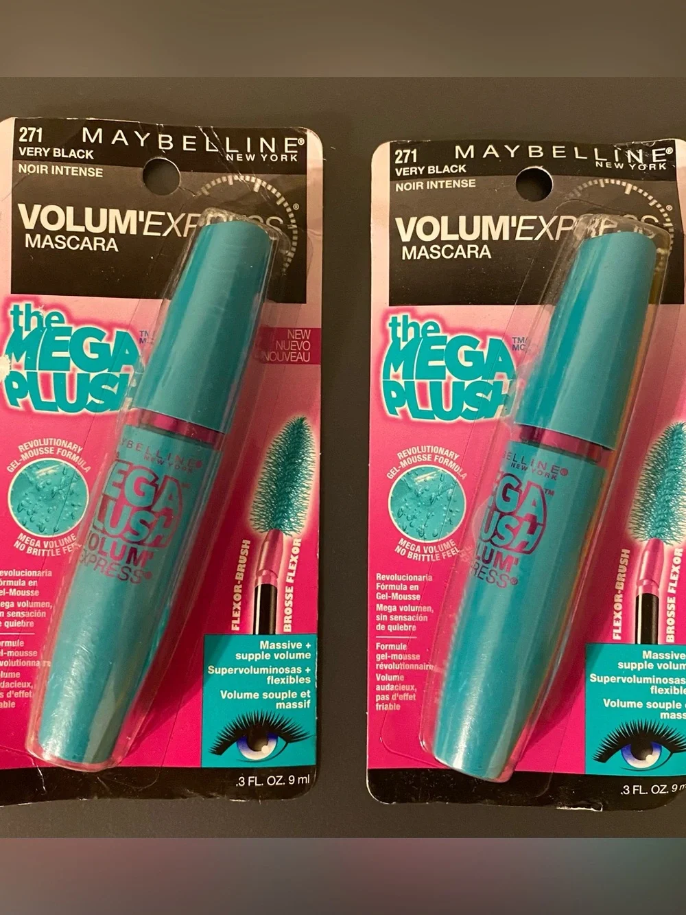 Maybelline Mega Plush Volum' Express Mascara - Very Black (Set of 2)